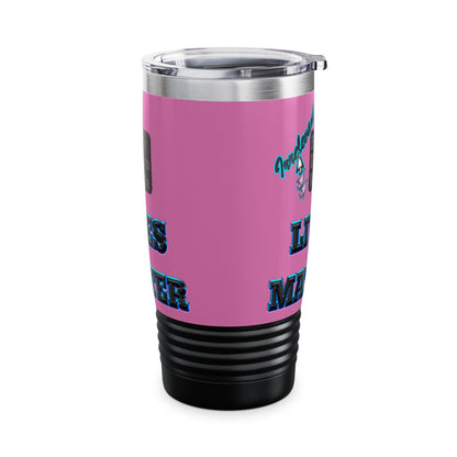 irrelevant - Ringneck Tumbler, 20oz (light pink)