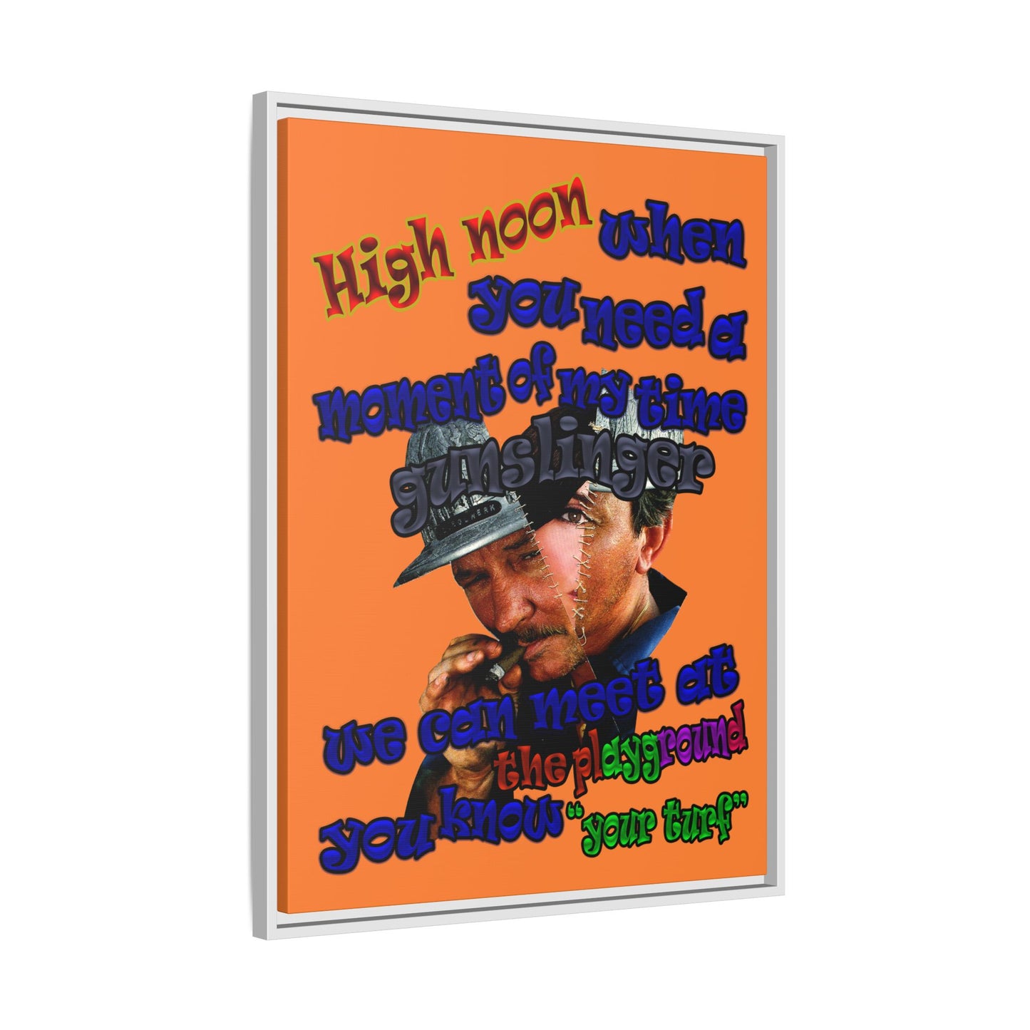 high noon - framed canvas art (crusta)