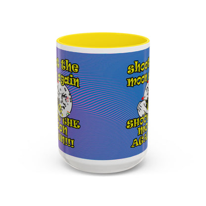shoot the moon again - Accent Mug (light blue-purple wave)
