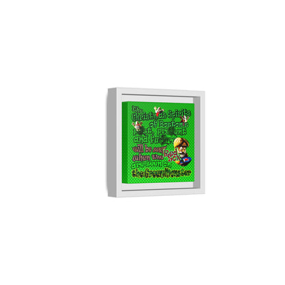 christmas spirits of boston - framed canvas art (logo green)