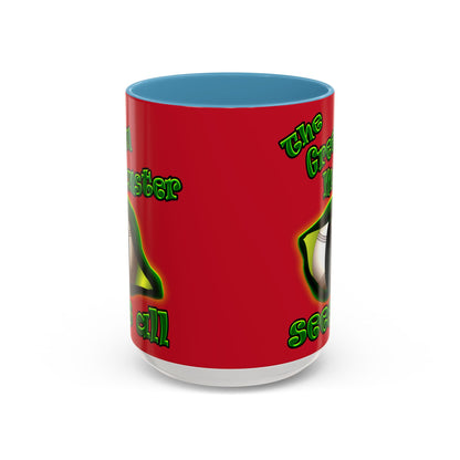 green monster - Accent Mug (dark red)
