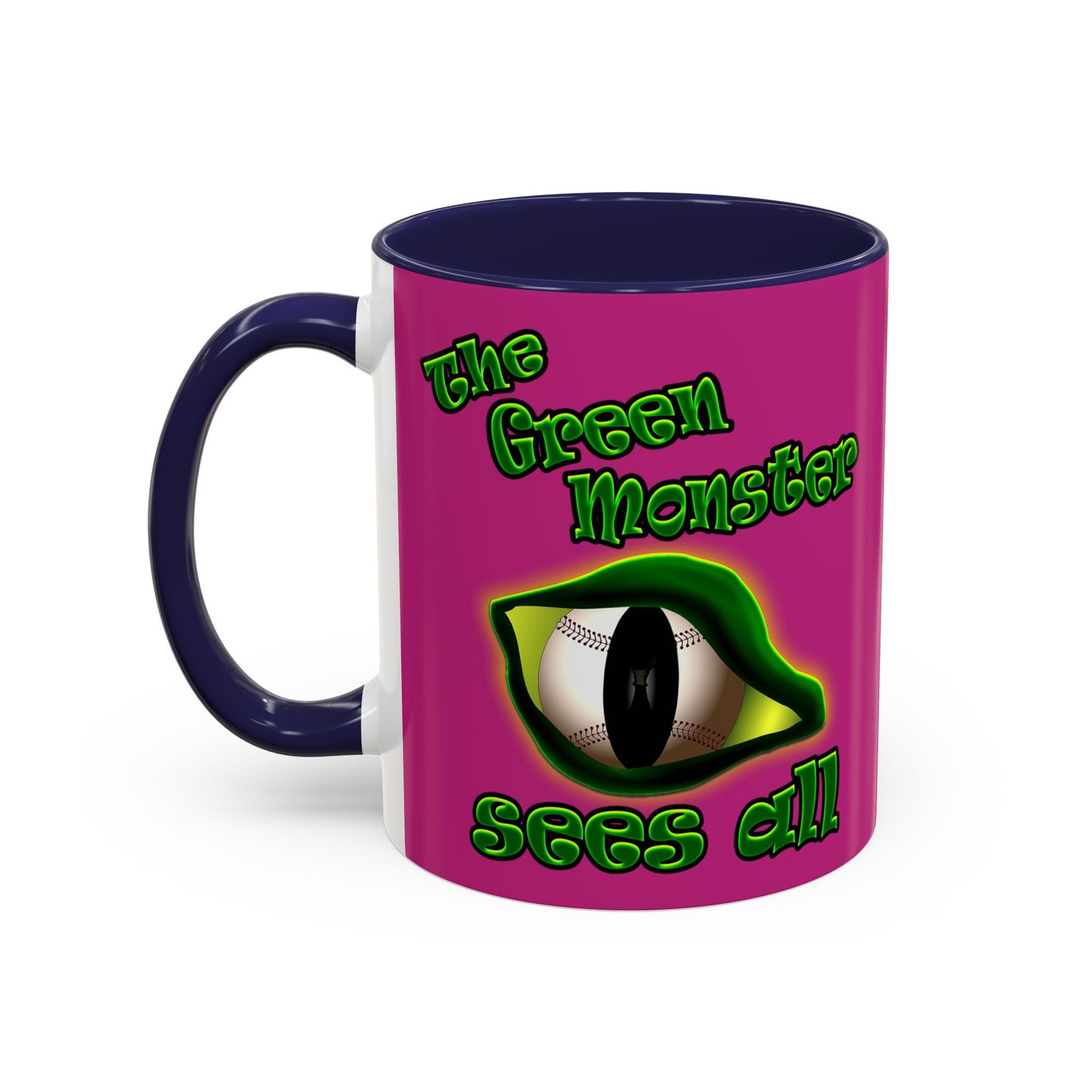 green monster - Accent Mug (pink)