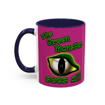 green monster - Accent Mug (pink)