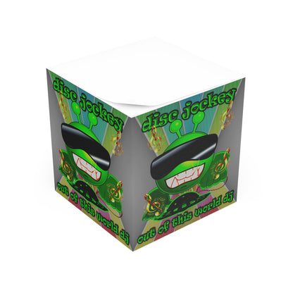 disc jockey - note cube (rainbow split)