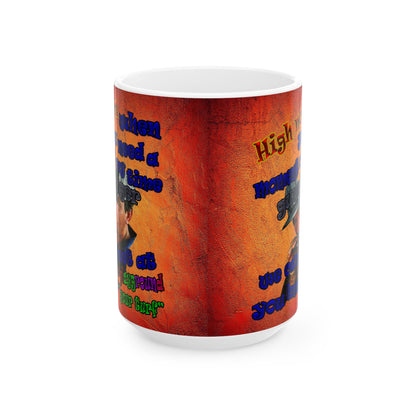 high noon - White Mug (burnt orange)