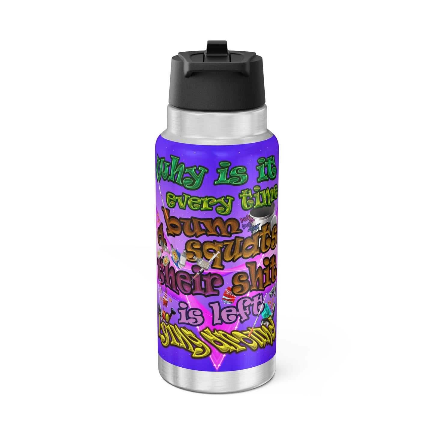 the bum's shit - Gator Tumbler, 32oz (purple-pink wave)