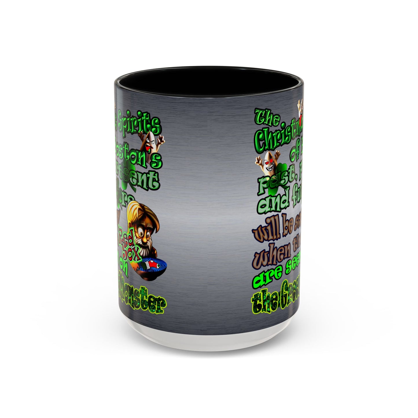 christmas spirits of boston - Accent Mug (brushed nickel)
