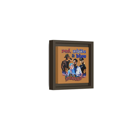 rw&b lives matter - framed canvas art (light brown)