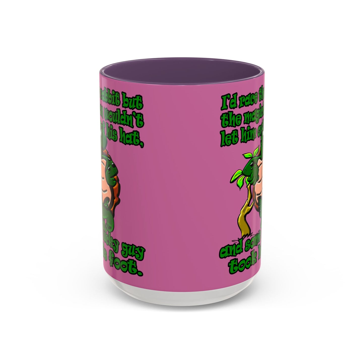 turtle race - Accent Mug (light pink)