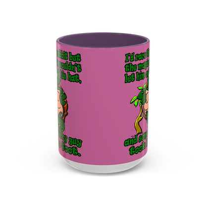 turtle race - Accent Mug (light pink)