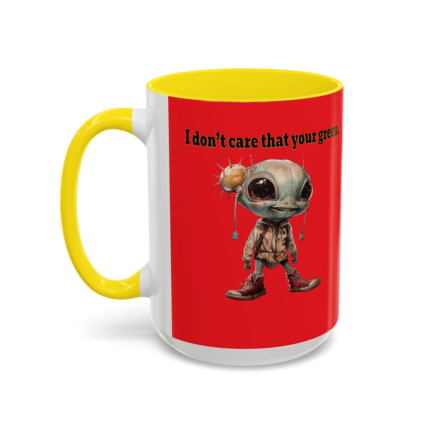 I don't care that your grey - Accent Mug (red)