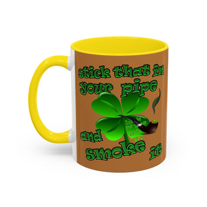 celtics logo - Accent Mug (light brown)