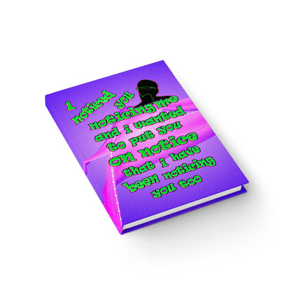 noticed you noticing - journal-lined (purple-pink wave)