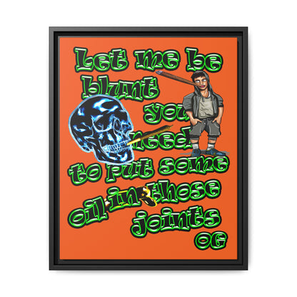 og - framed canvas art (orange)