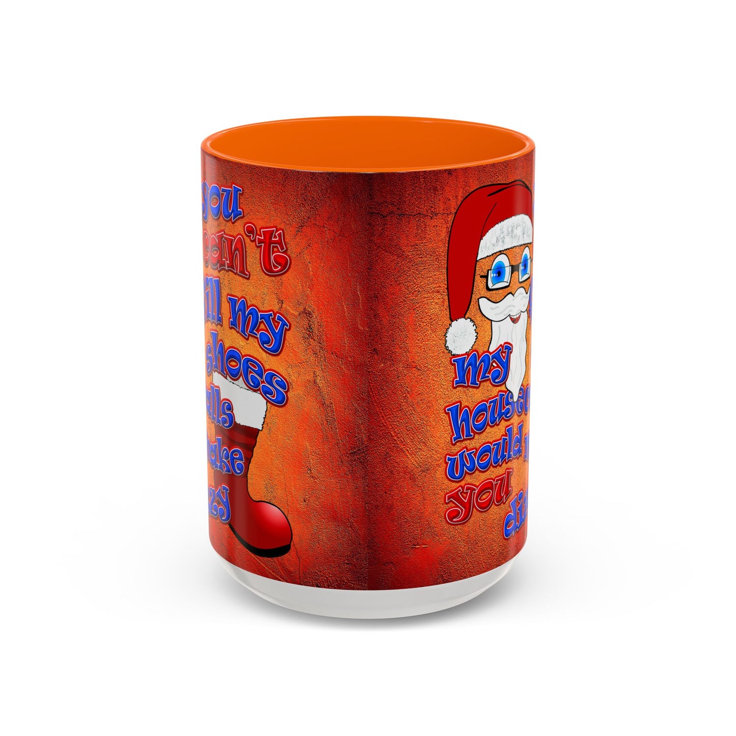santa's shoes - Accent Mug (burnt orange)