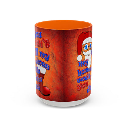santa's shoes - Accent Mug (burnt orange)