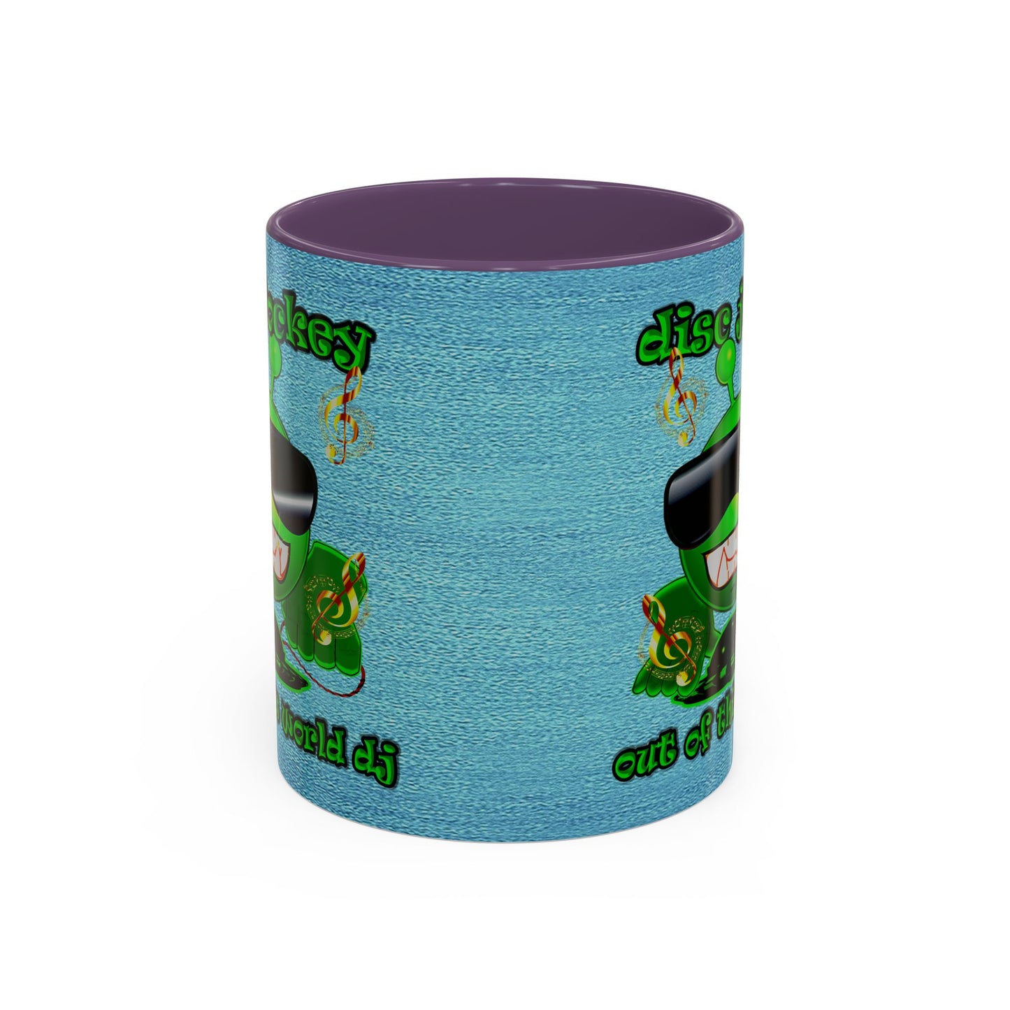 disc jockey - Accent Mug (faded dark blue)
