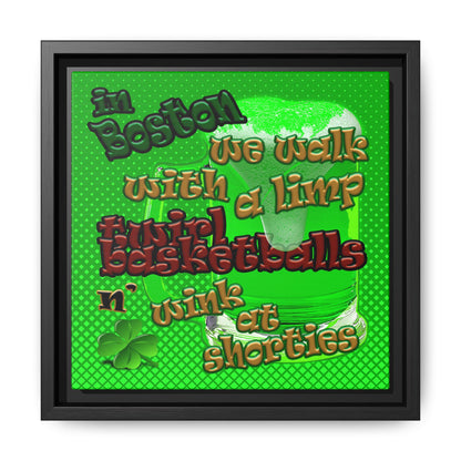 celtics logo - framed canvas art (logo green)