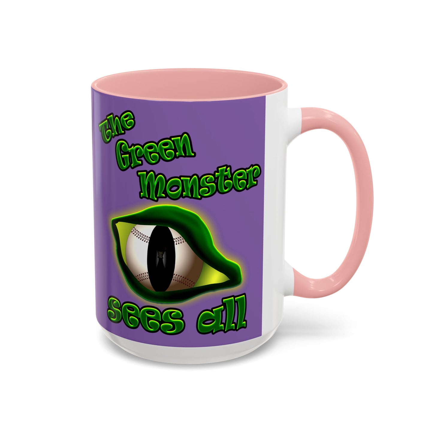 green monster - Accent Mug (light purple)