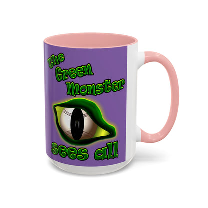 green monster - Accent Mug (light purple)