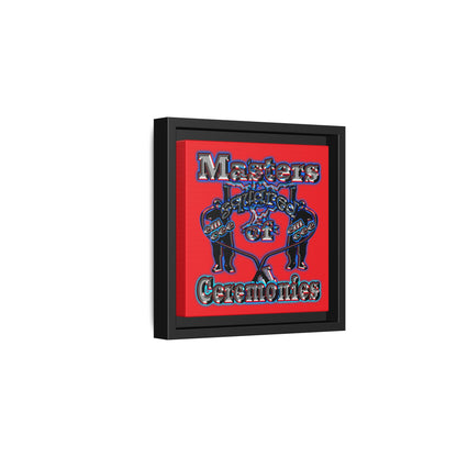 em cee squared - framed canvas art (red)