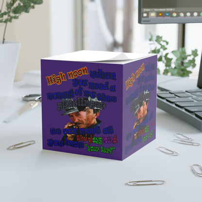 high noon - note cube (purple)