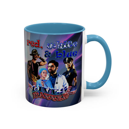 rw&b lives matter - Accent Mug (grey-pink wave)