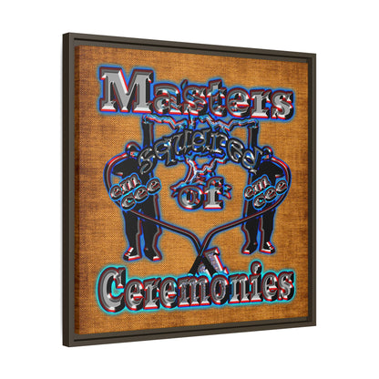 em cee squared - framed canvas art (brown papyrus)