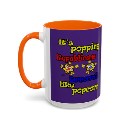 popping like popcorn - Accent Mug (purple)