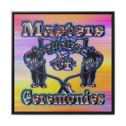 em cee squared - framed canvas art (color blur)