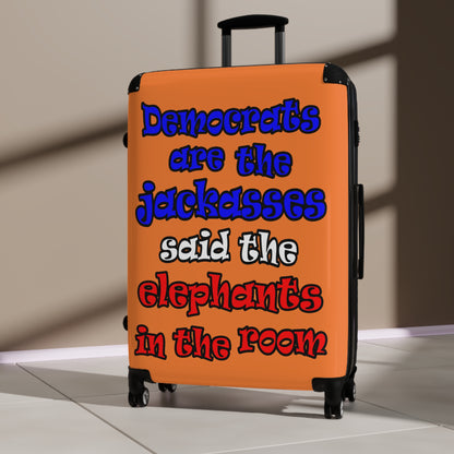 donkeys and elephants - Suitcase (crusta)