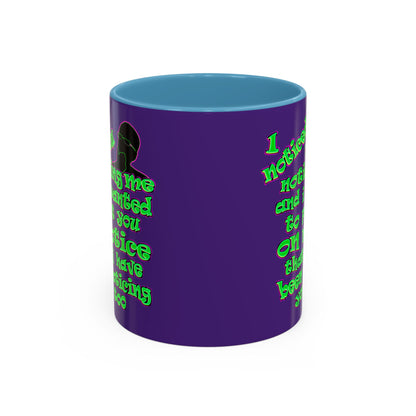 noticed you noticing - Accent Mug (purple)