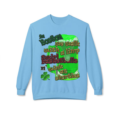 celtics logo - Unisex Midweight Softstyle Fleece Crewneck Sweatshirt