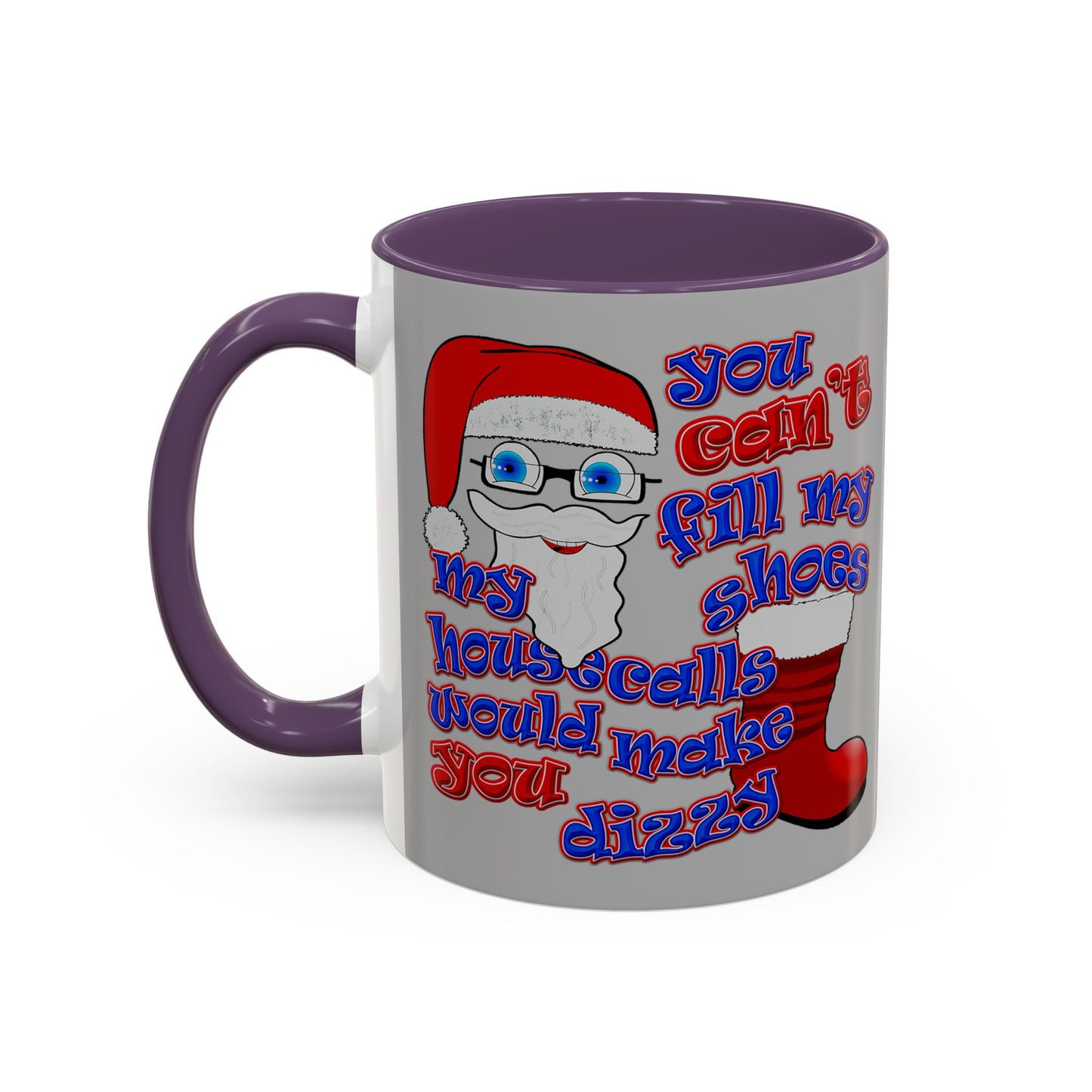 santa's shoes - Accent Mug (light grey)