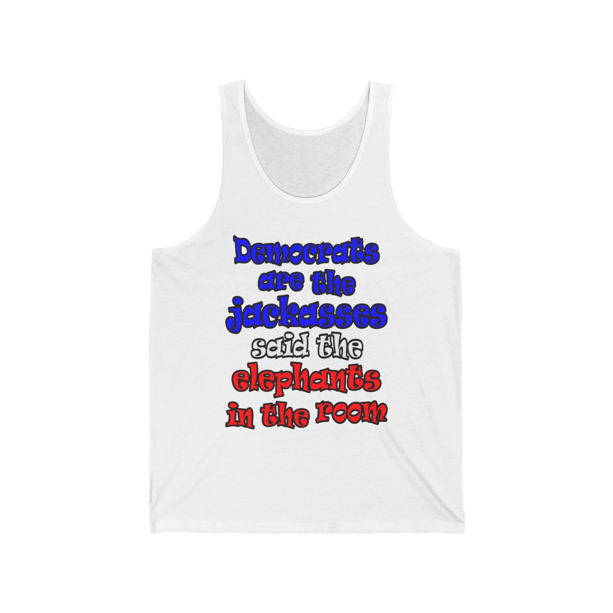 donkeys and elephants - Unisex Jersey Tank