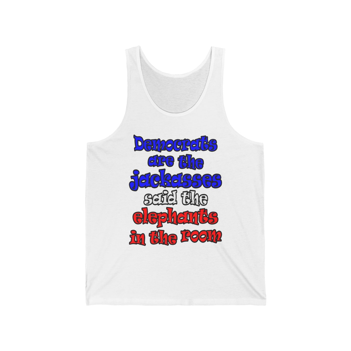 donkeys and elephants - Unisex Jersey Tank