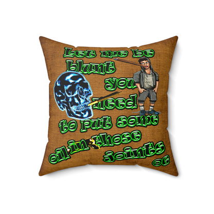 og - Faux Suede Square Pillow - (dichromatic brown papyrus)