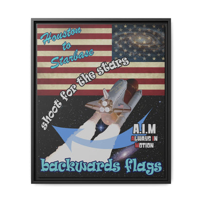 shoot for the stars - framed canvas art