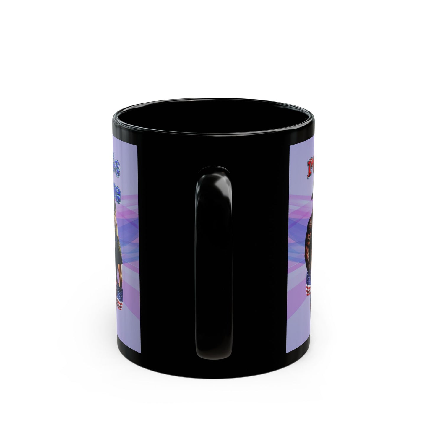 rw&b lives matter - Black Mug (light blue-pink wave)
