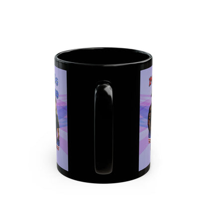 rw&b lives matter - Black Mug (light blue-pink wave)