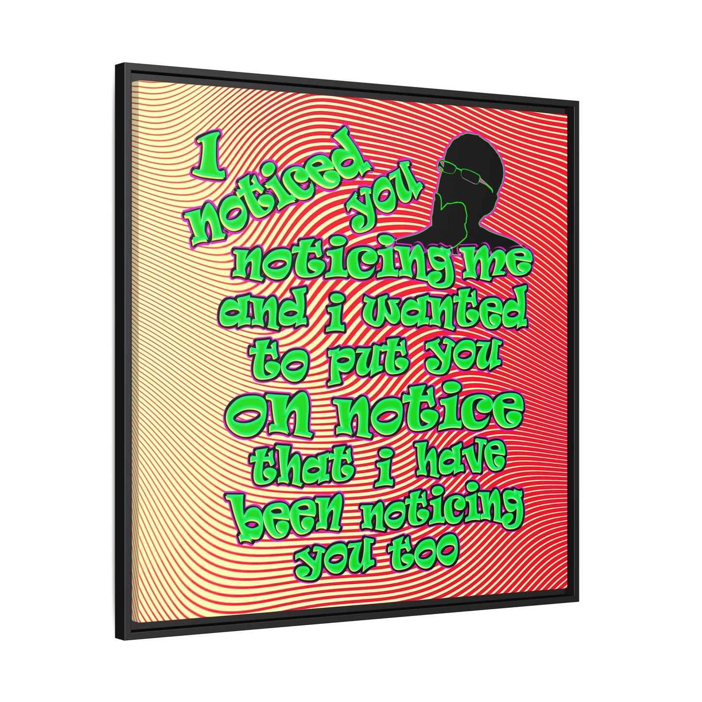 noticed you noticing - framed canvas art (yellow-orange wave)