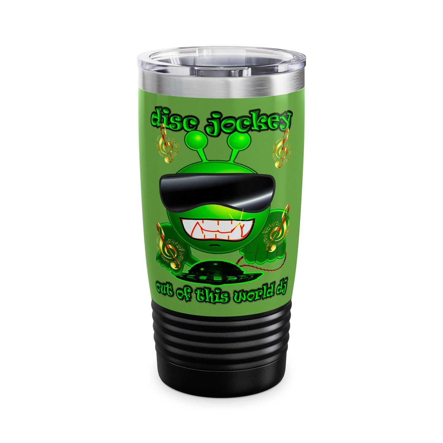 disc jockey - Ringneck Tumbler, 20oz (green)