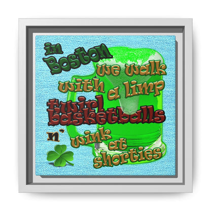 celtics logo - framed canvas art (faded blue)