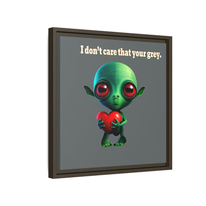 I don't care that your grey - framed canvas art (dark grey)
