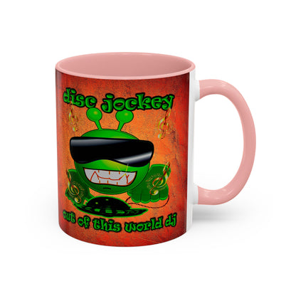 disc jockey - Accent Mug (burnt orange)