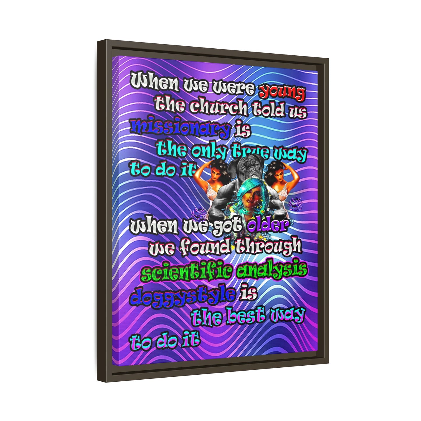 doggystyle - framed canvas art (purple wave)