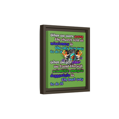 doggystyle - framed canvas art (green)
