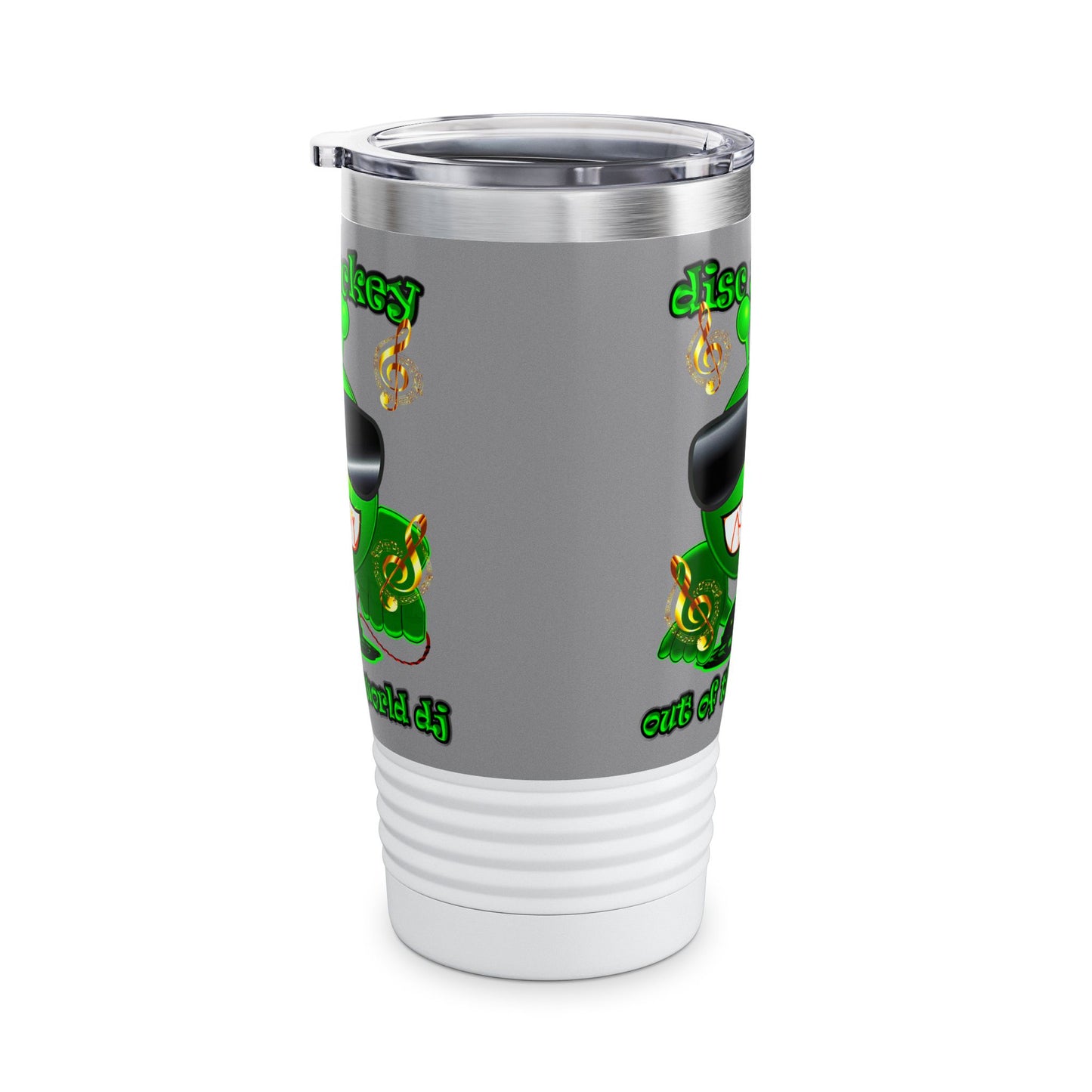 disc jockey - Ringneck Tumbler, 20oz (grey)