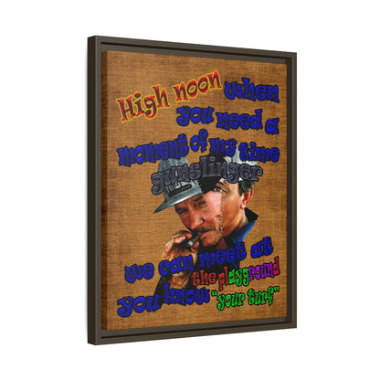 high noon - framed canvas art (brown papyrus)