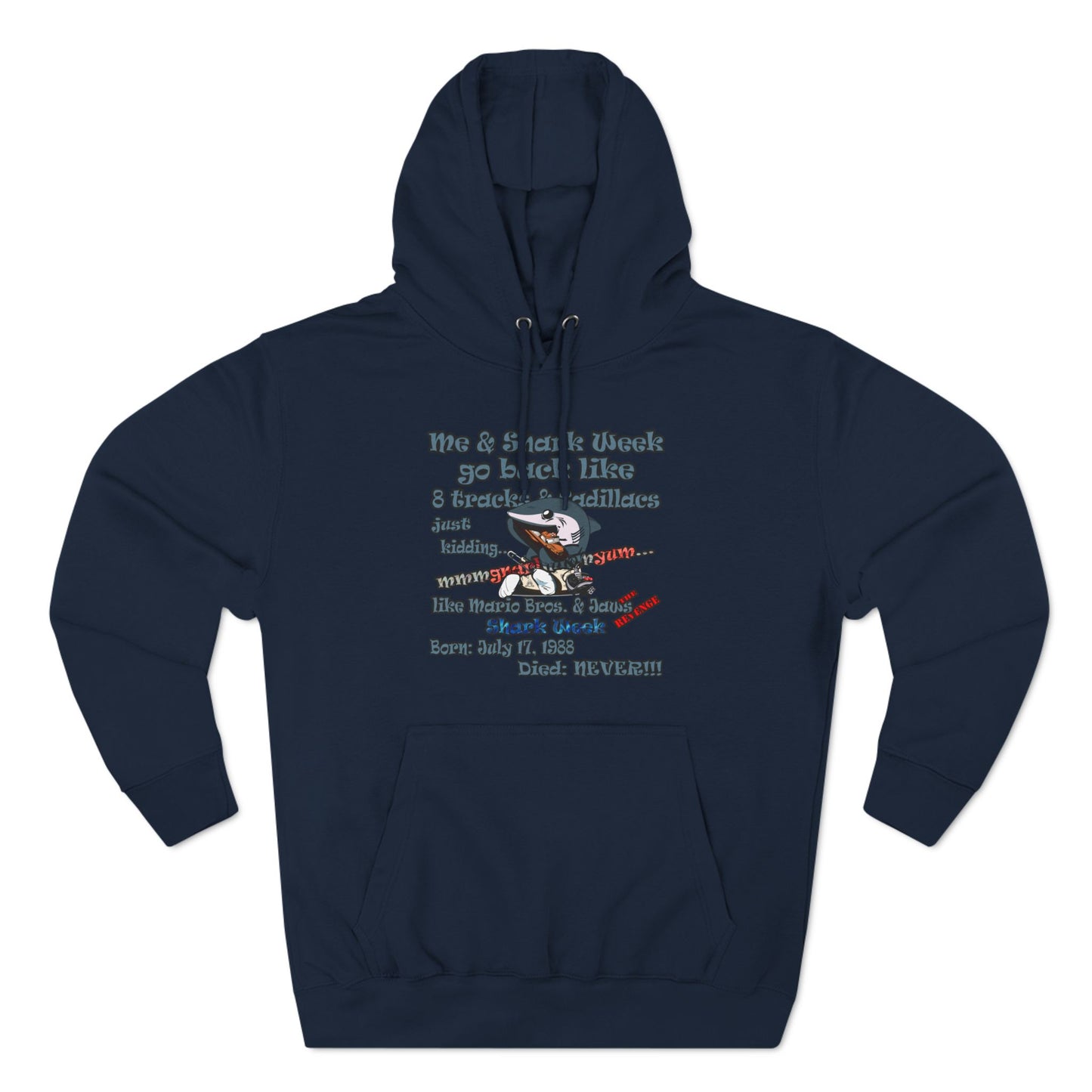 shark week - Three-Panel Fleece Hoodie